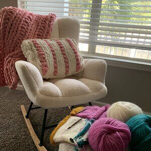 Handmade Chunky Knit Decorative Pillow *alternative sizing and color available*